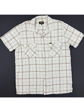 Seager Mens Whippersnapper Pearl Snap Shirt Size Large Plaid Linen Blend Western